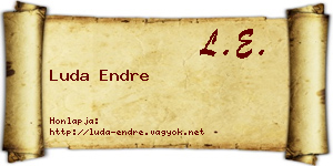 Luda Endre névjegykártya